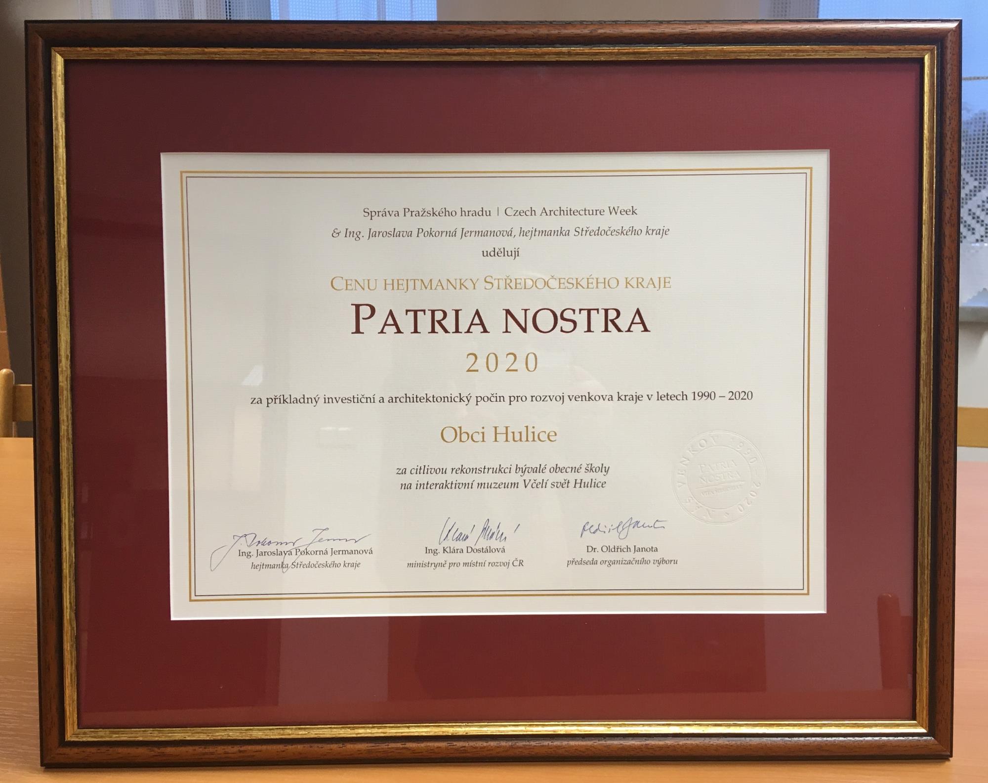 Cena Patria Nostra 2020